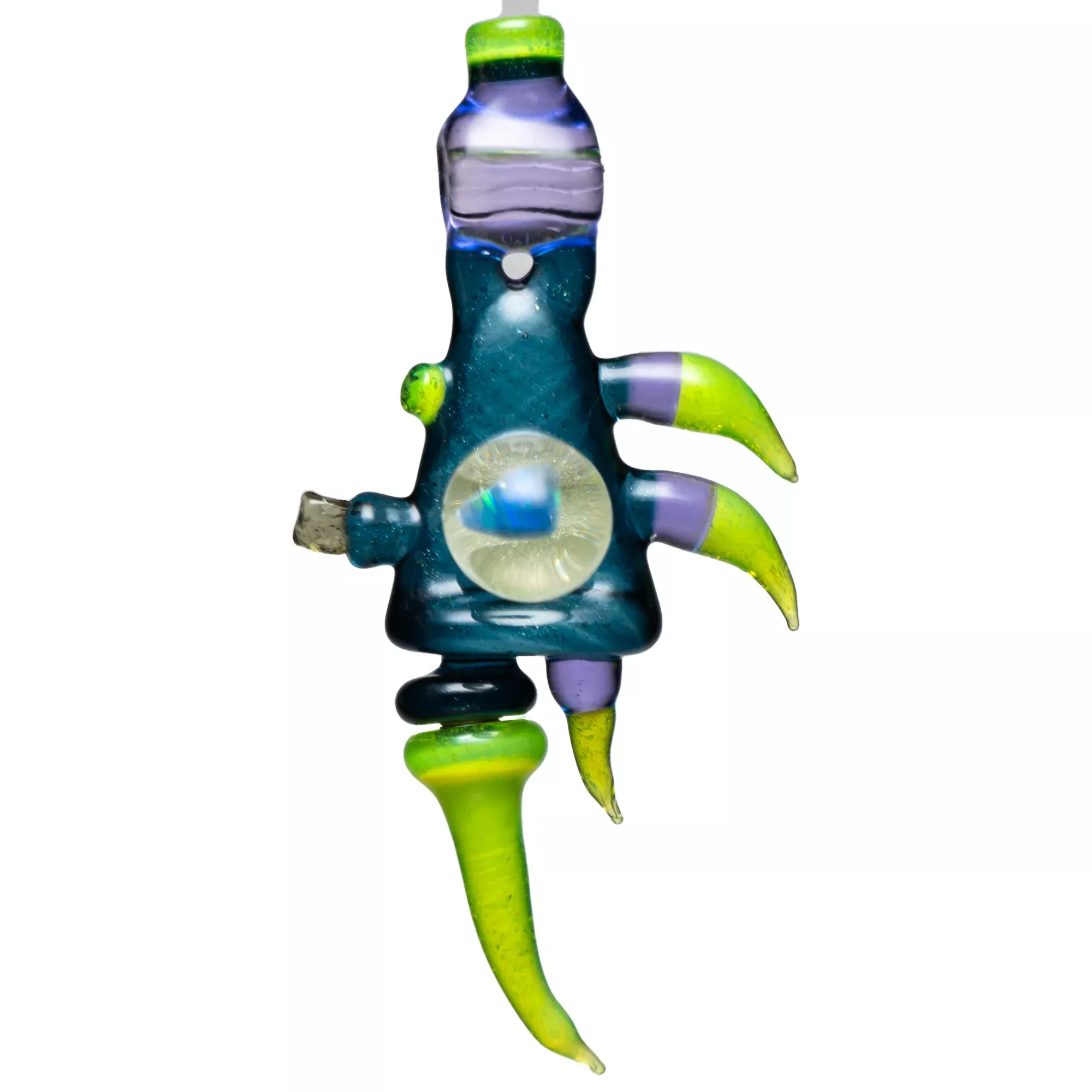 Ghost Cat - Magnetic Dabber Pendant #34 - Blue Stardust & Slyme