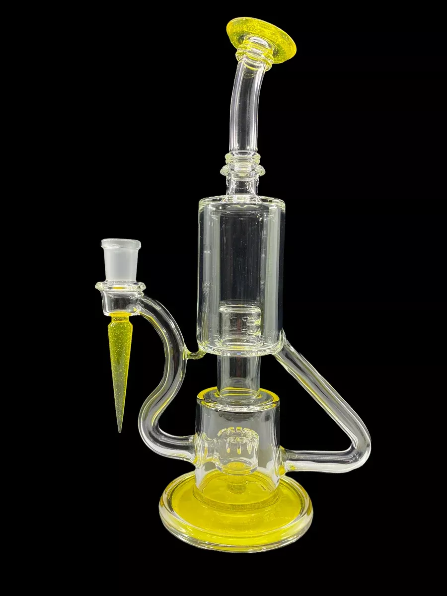 Glass Carpenter Citrine Accent Bubble Dumper Rig | Full-Color Glass Dab Rig for Enhanced Filtration