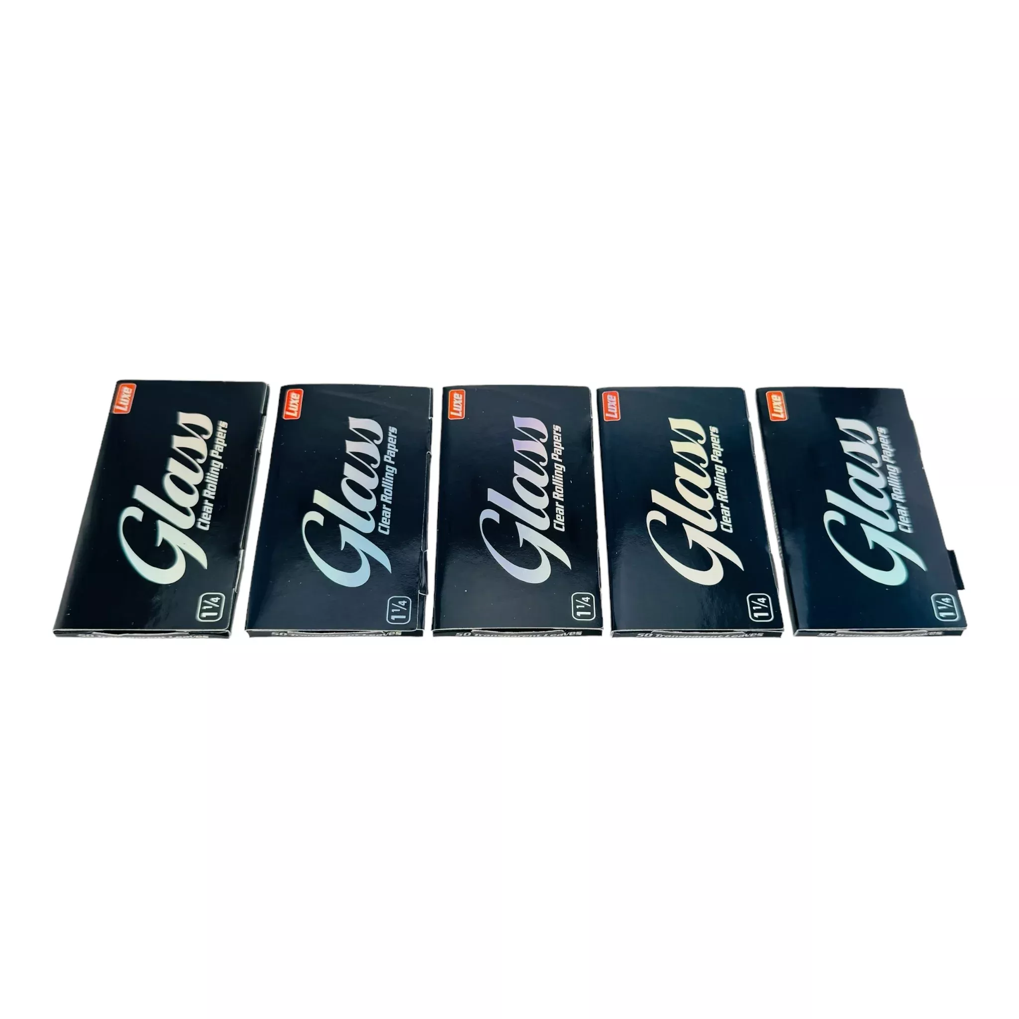 Glass Clear 1-1/4" Size Rolling Papers 5 Packs