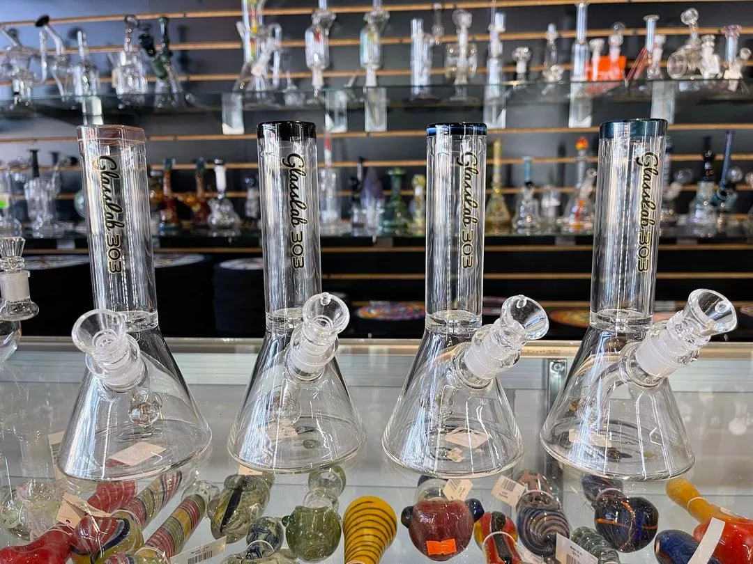 Glass Lab 303 Mini Inline Beaker - Compact Water Pipe with Inline Perc