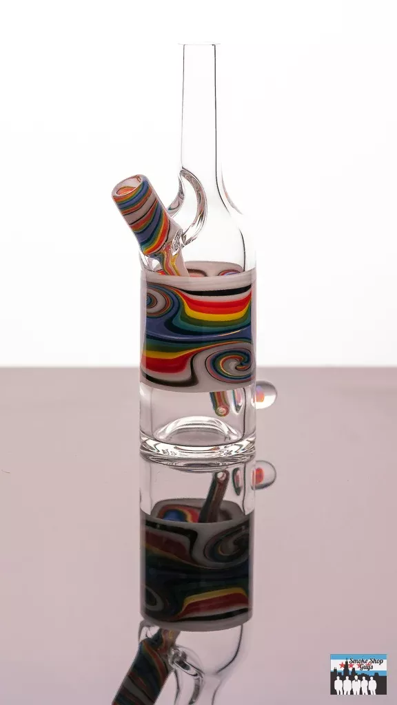 The Glass Mechanic Linework Sake Bottle (Rainbow)