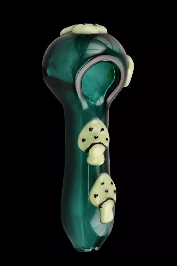Glow in the Dark Mushroom Spoon Pipe