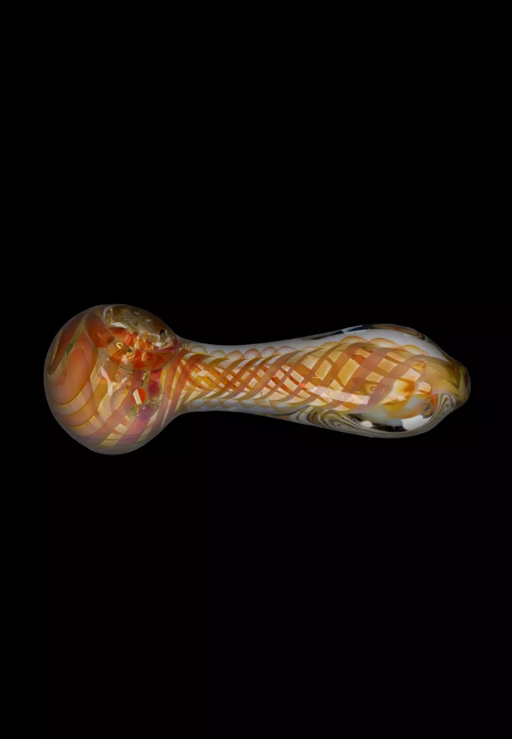 Gold Fume Twisty Spoon Pipe – 5 in.