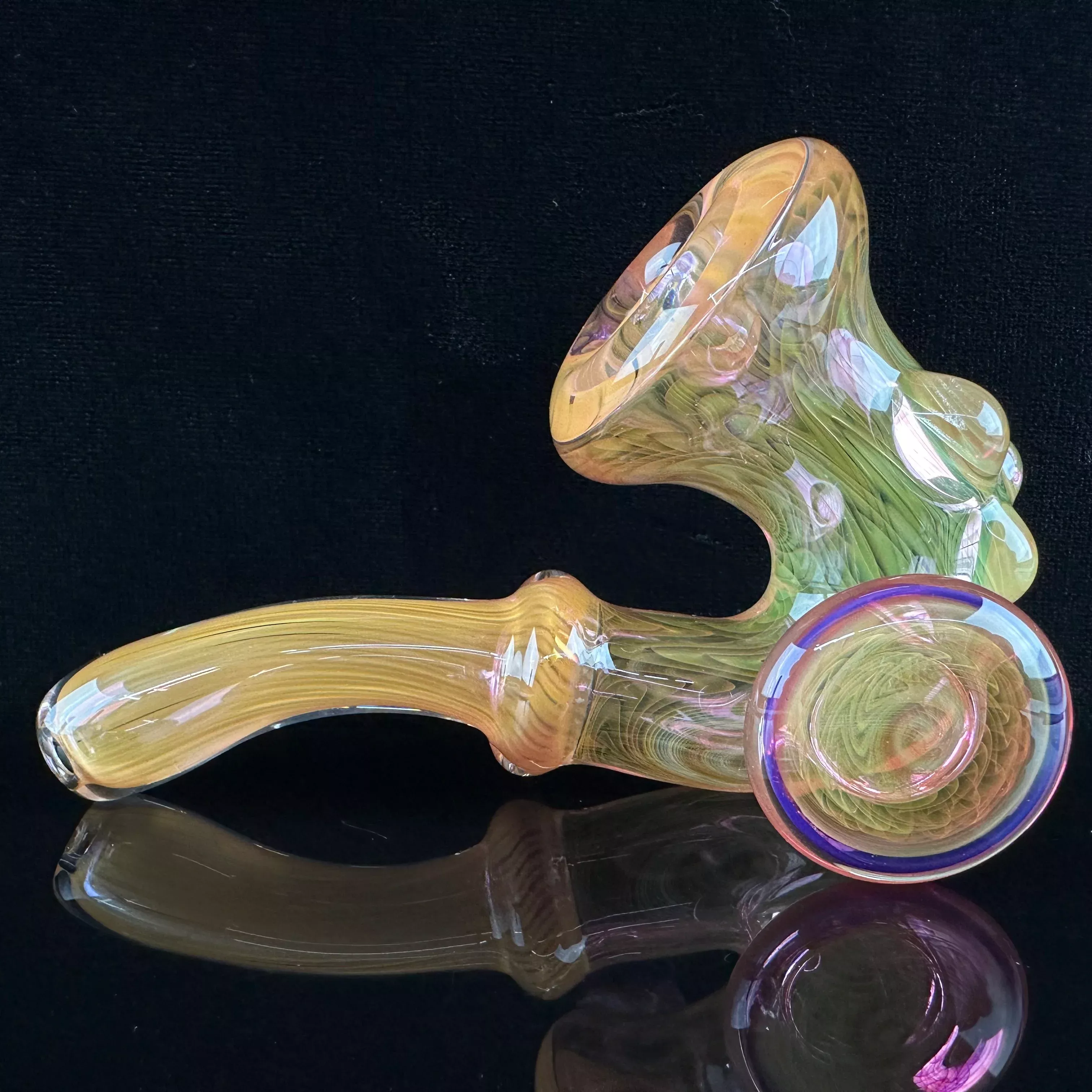 Gold Fumed Sherlock #4 by Avalon Glass