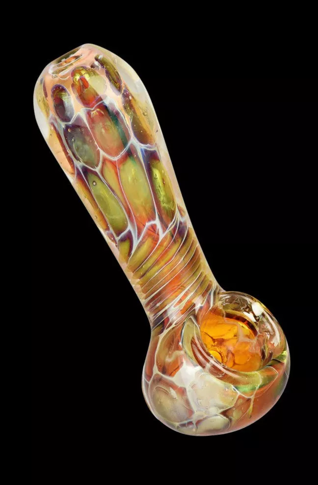 Golden Sea Turtle Shell Design Spoon Pipe