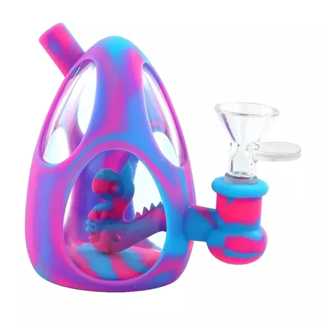 Gotoke 4.4" Yoshi Egg Silicone Glass Bubbler
