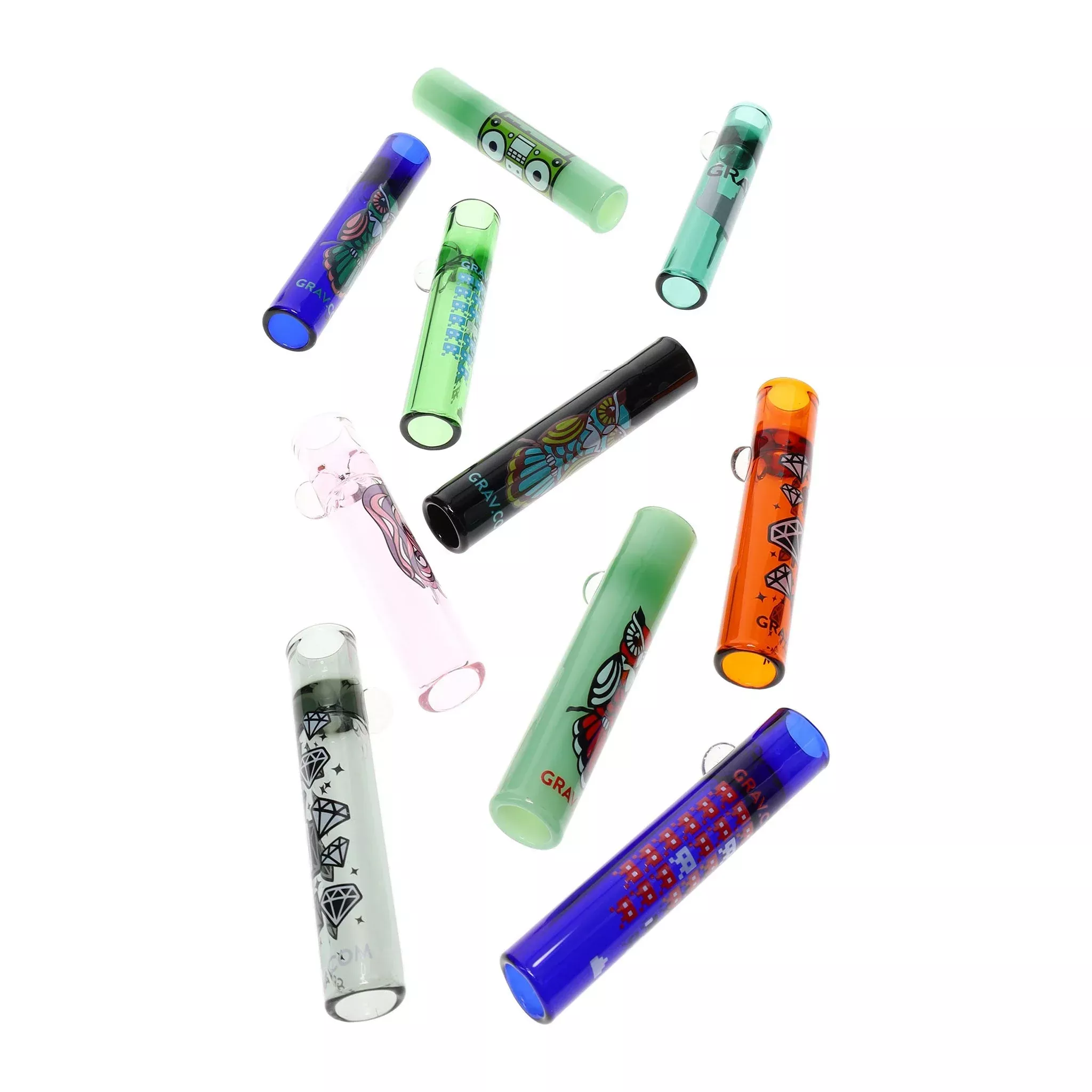 GRAV 16mm Whimsical Taster Pipes 10pcs