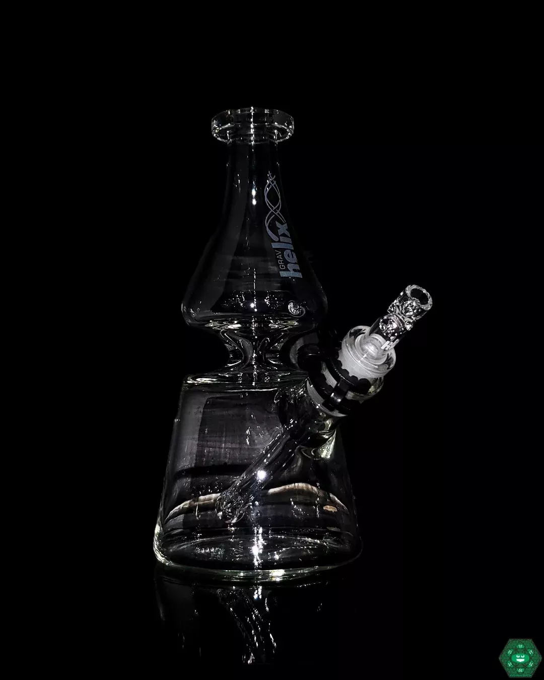 Grav Labs Helix Beaker - 6-Hole Perc Water Pipe with Venturi Chamber | 14mm Female Joint