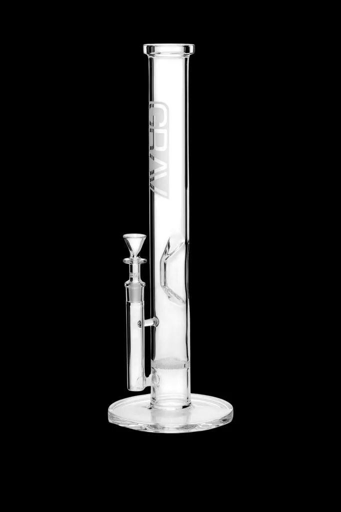 GRAV Large Clear Straight Base w/ Disc Bong