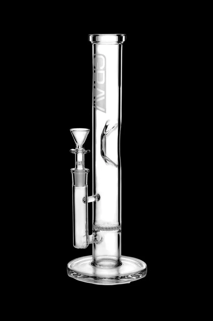 GRAV Medium Clear Straight Base w/ Disc Bong