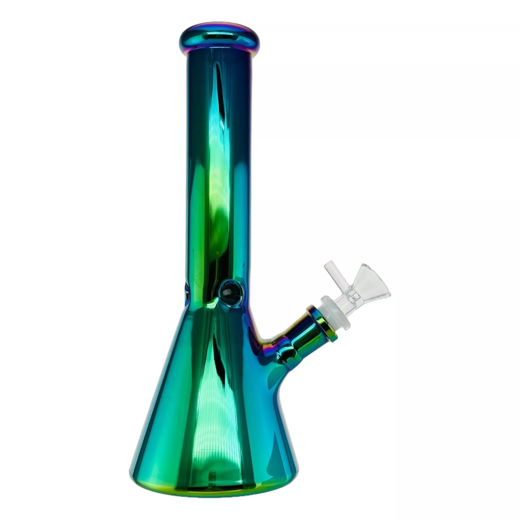 Green Rainbow Beaker Base Glass Bong 10 Inch