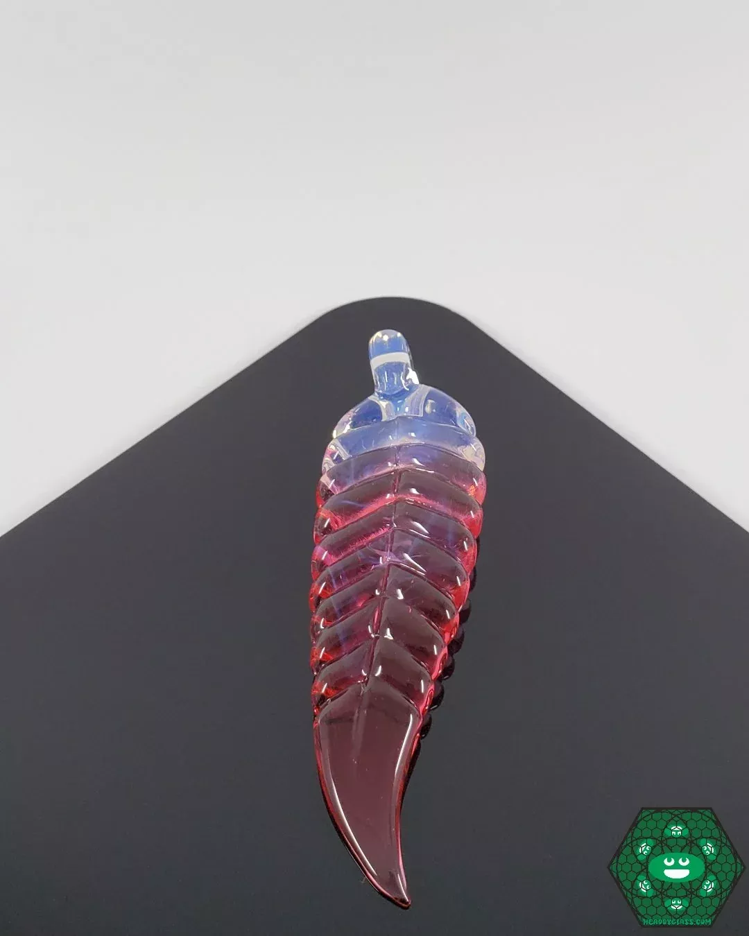 Grok Leaf Pendant | Leaf-Inspired Glass Art | Unique Jewelry Piece