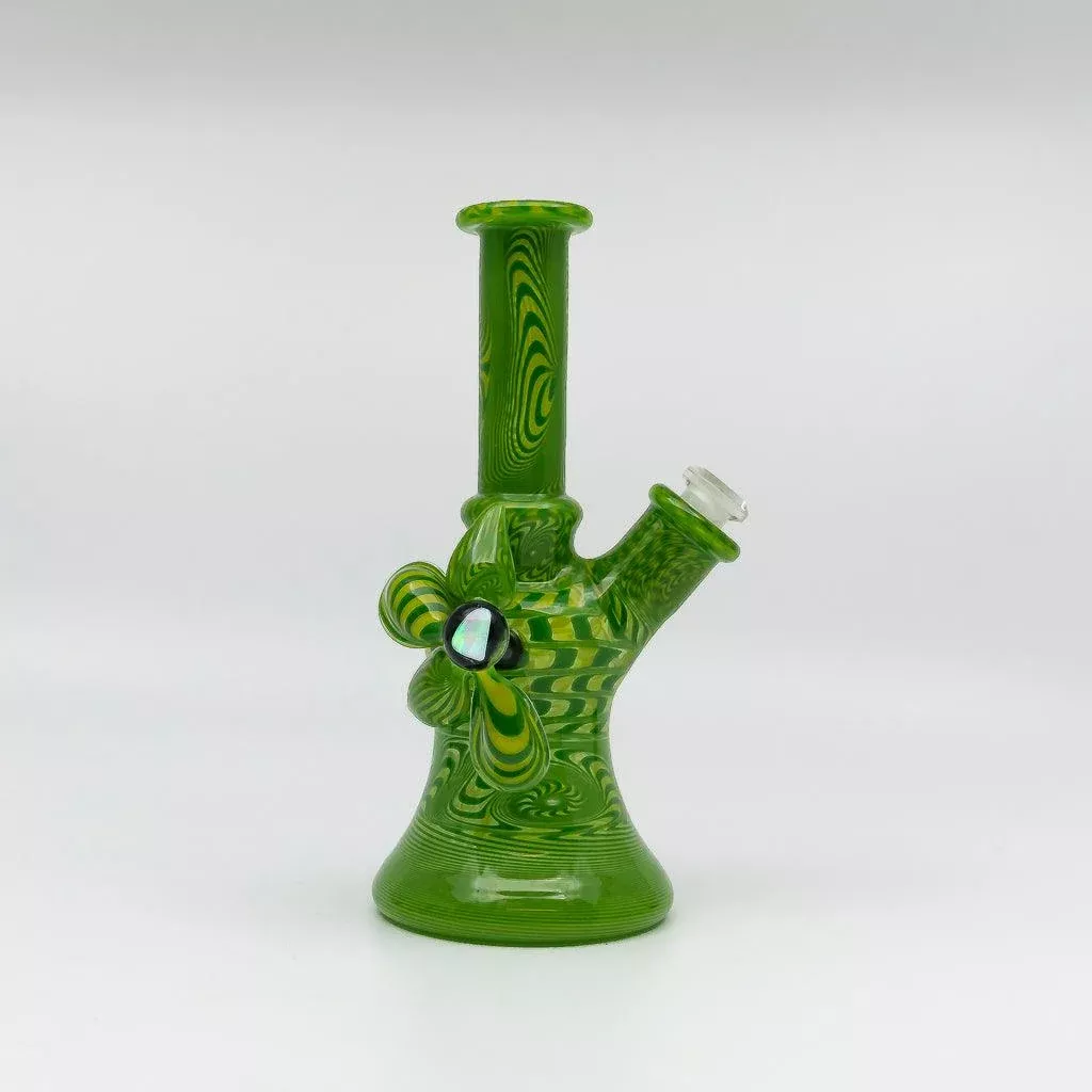 A&H Glass Mini Tube – Stylish Green and Lime Colorway