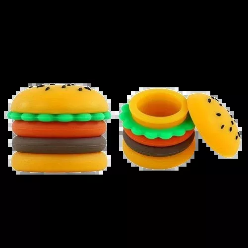 Hamburger Silicone Wax Containers 10-Pack