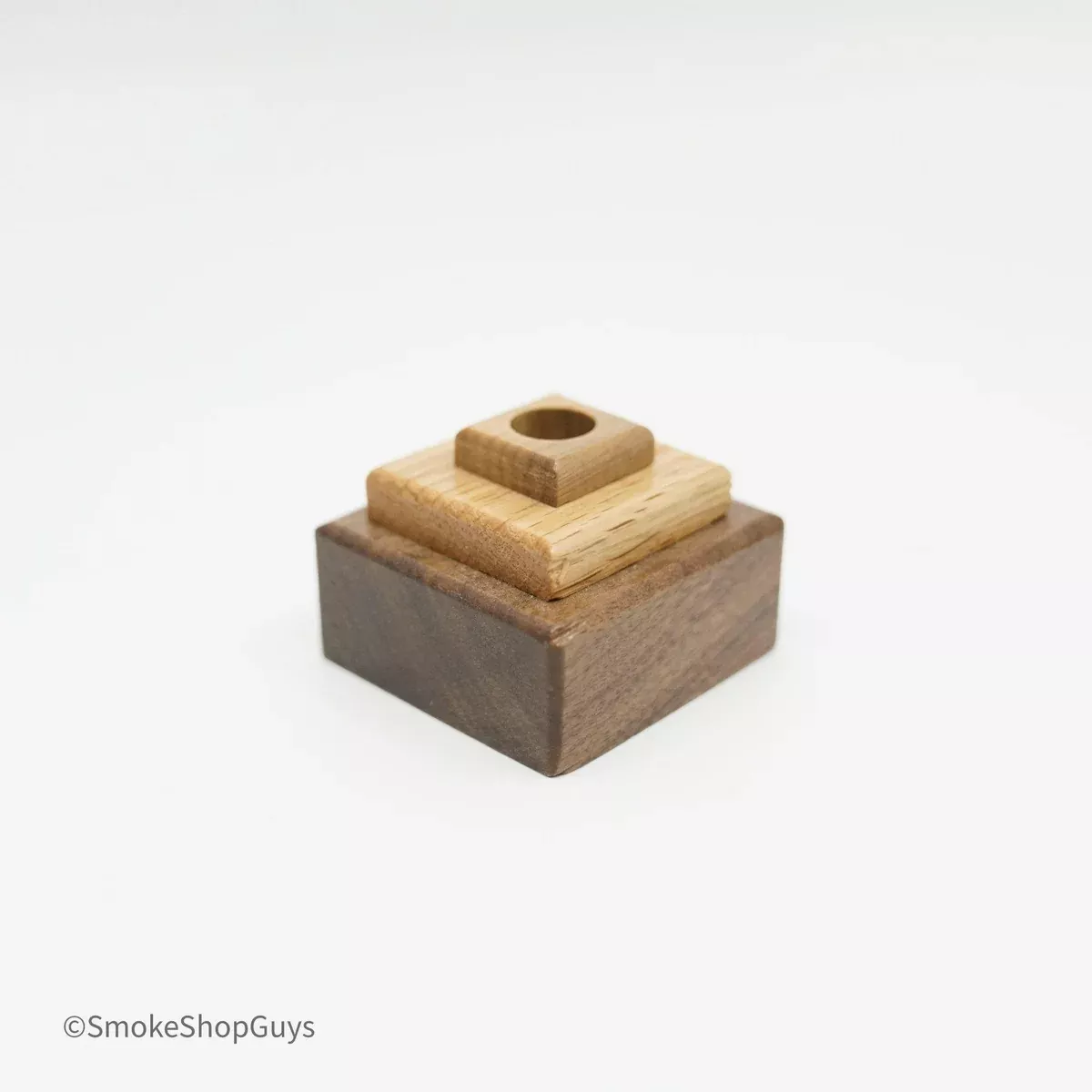 Hand-Made Wooden Marble Stand – LED Display Base for Glass Art