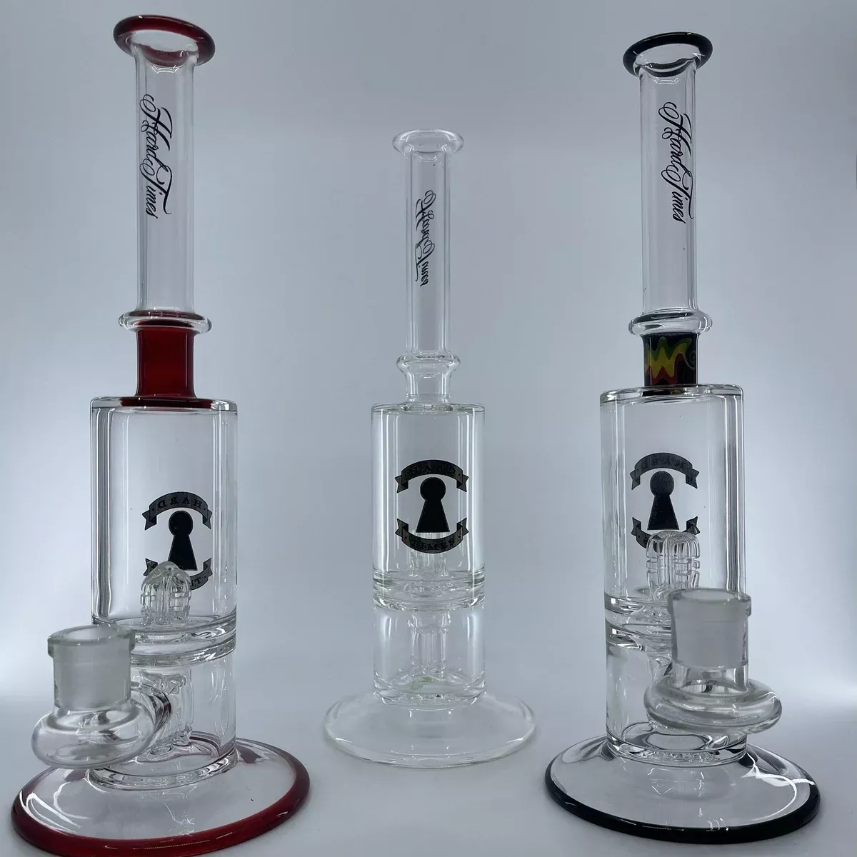Hard Times Glass Inverted 4-Arm Tree Perc Bong – Assorted Colors