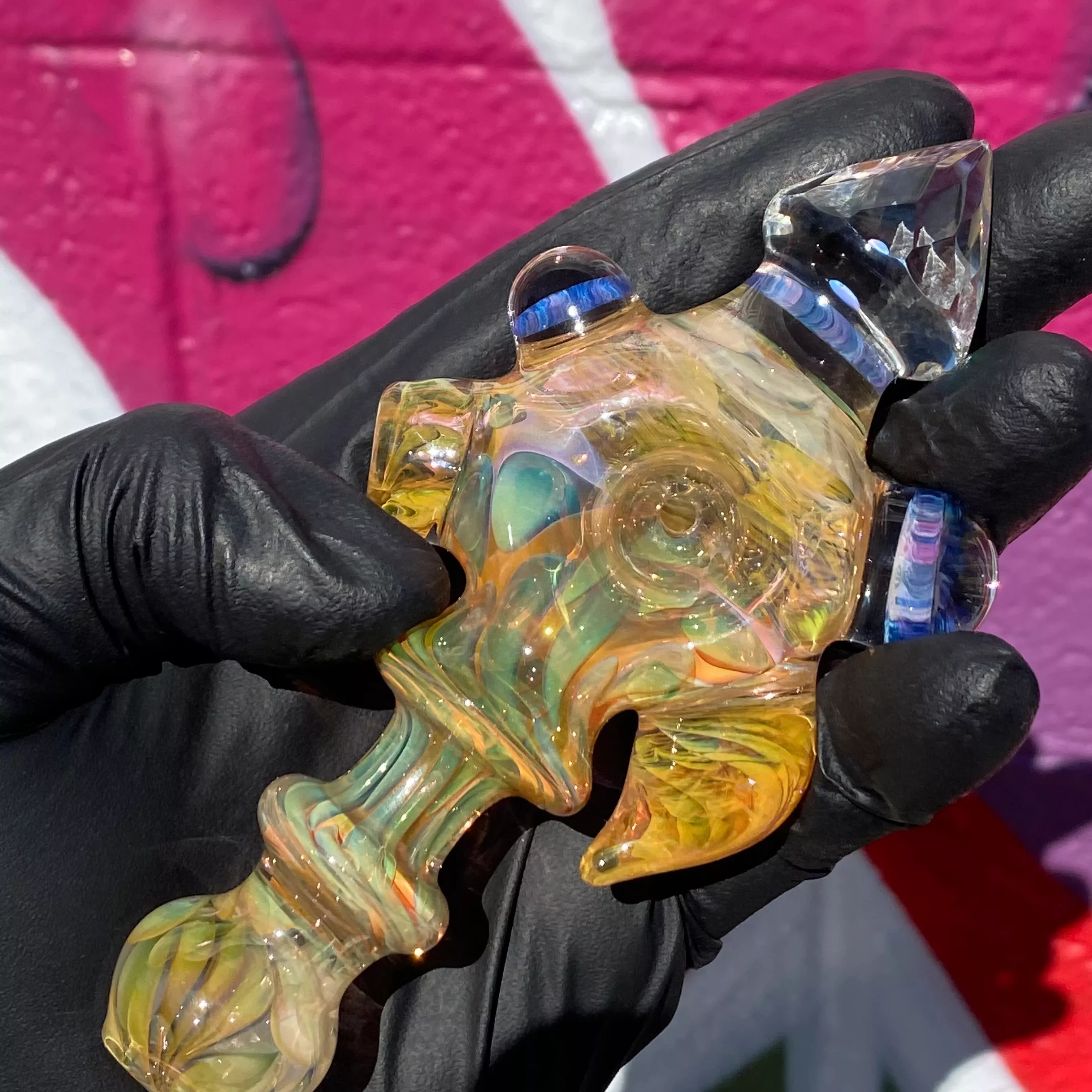 Heady Fumed Spoon by Oats Glass X Gabe Mac X Fractal Faceting