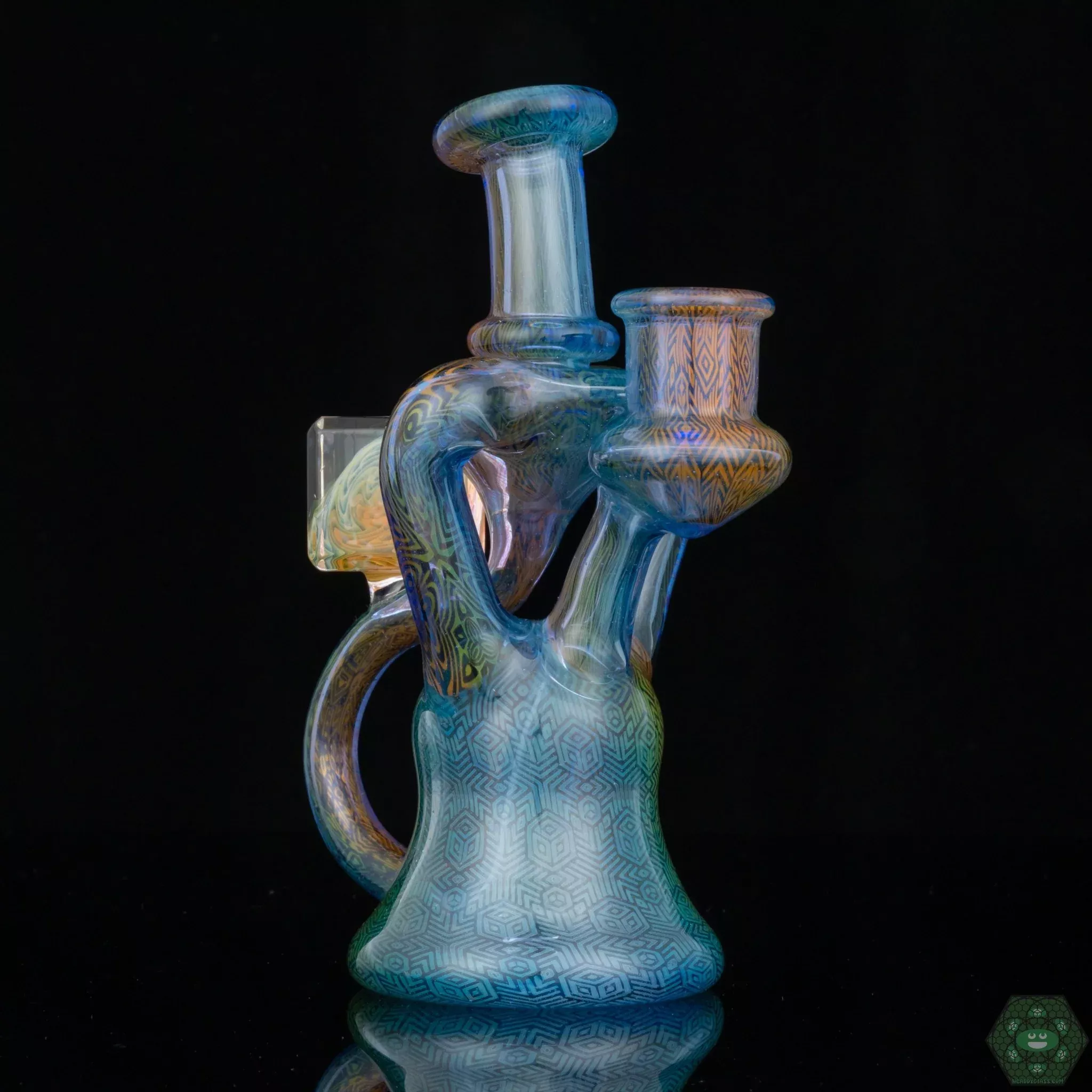 Hefe Glass Fumed Recycler - Compact, Handcrafted Dab Rig with Beautiful Fumed Finish