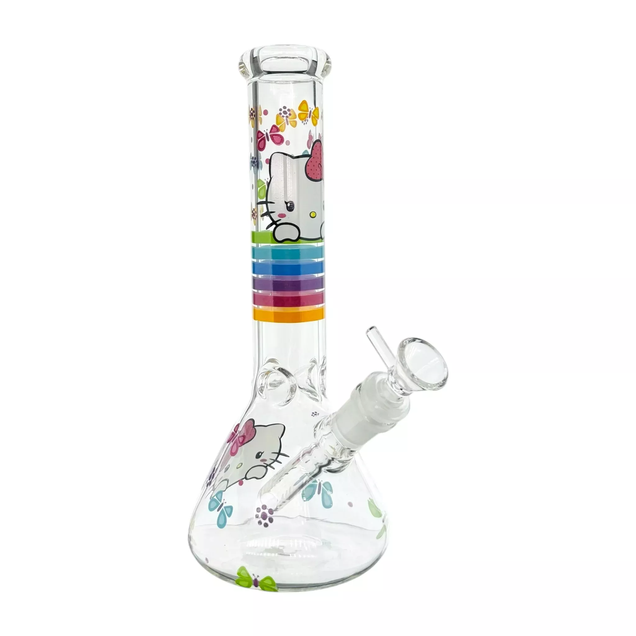 Hello Kitty Bong With Butterflies 10 Inch