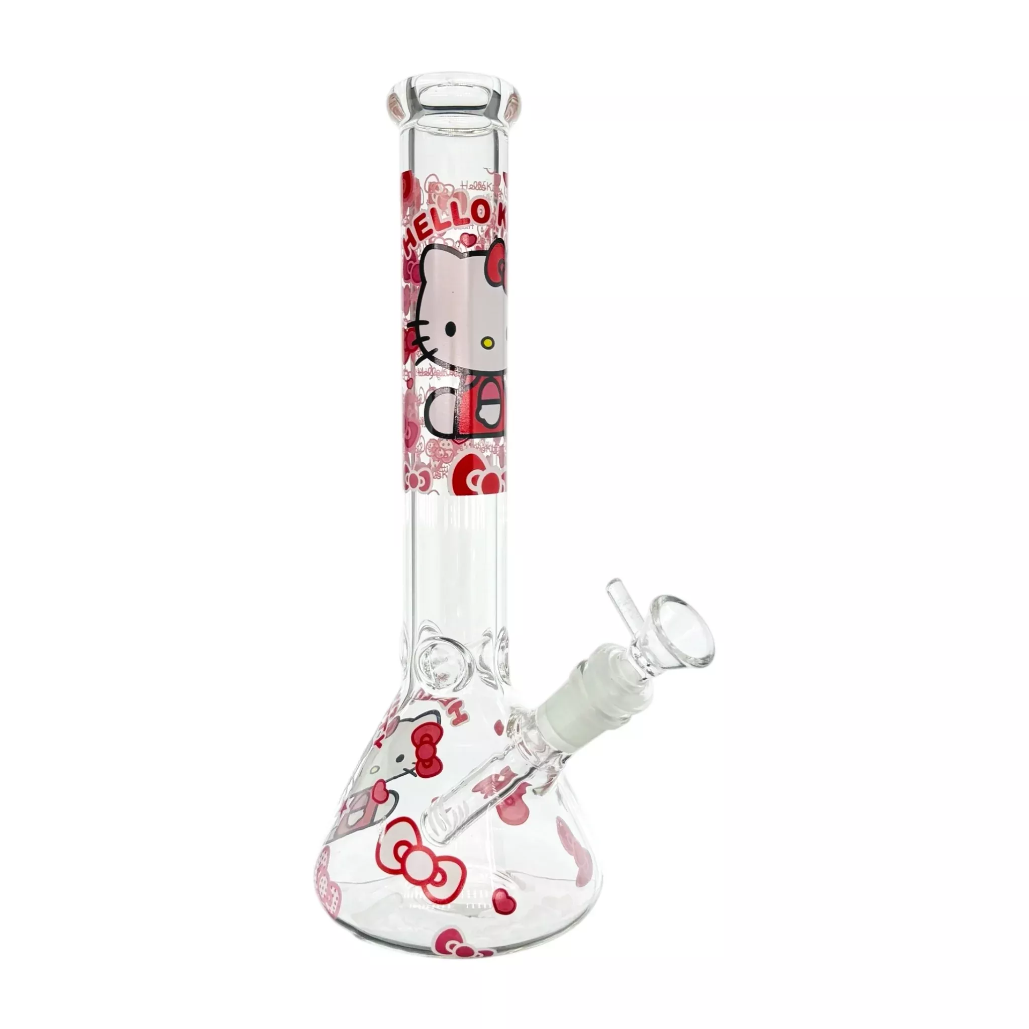 Hello Kitty Bong With Pink Hearts 12 Inch