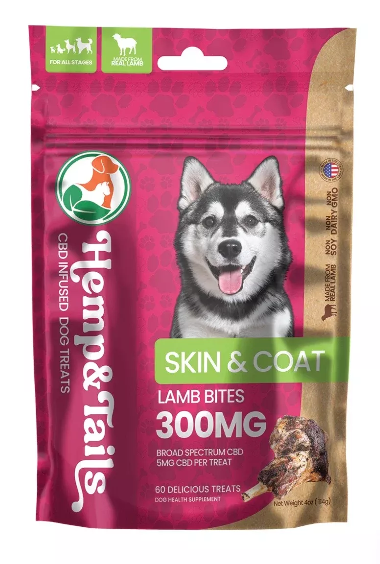 Hemp & Tails Skin & Coat Lamb Bites for Dogs