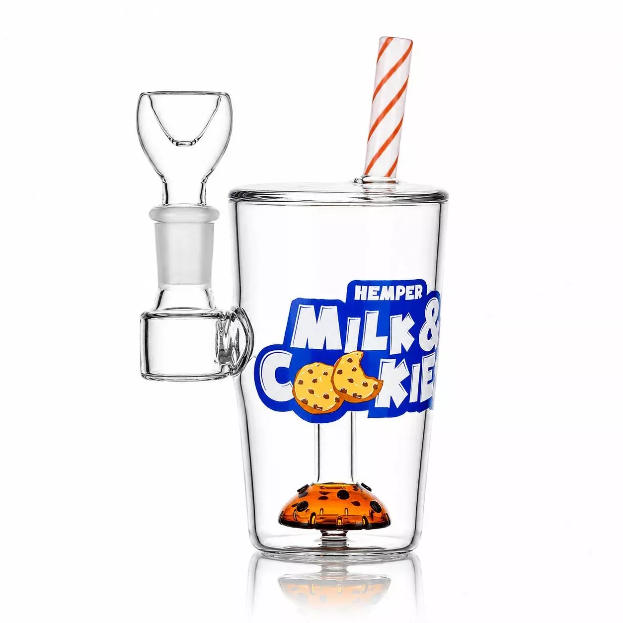 HEMPER 6" Milk and Cookies Juice Glass Bong with 14mm Bowl