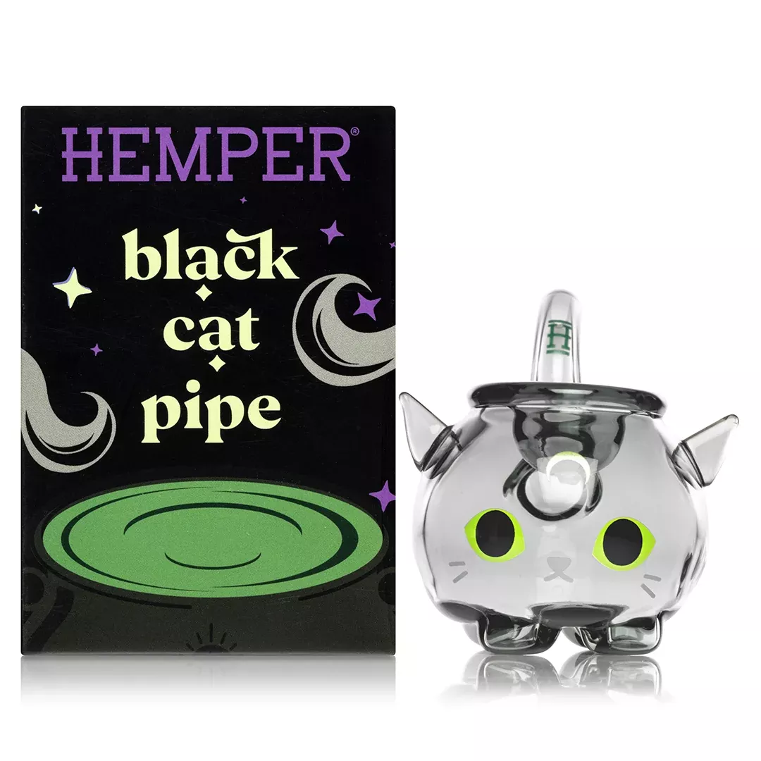 HEMPER -Black CatHand pipe 3"