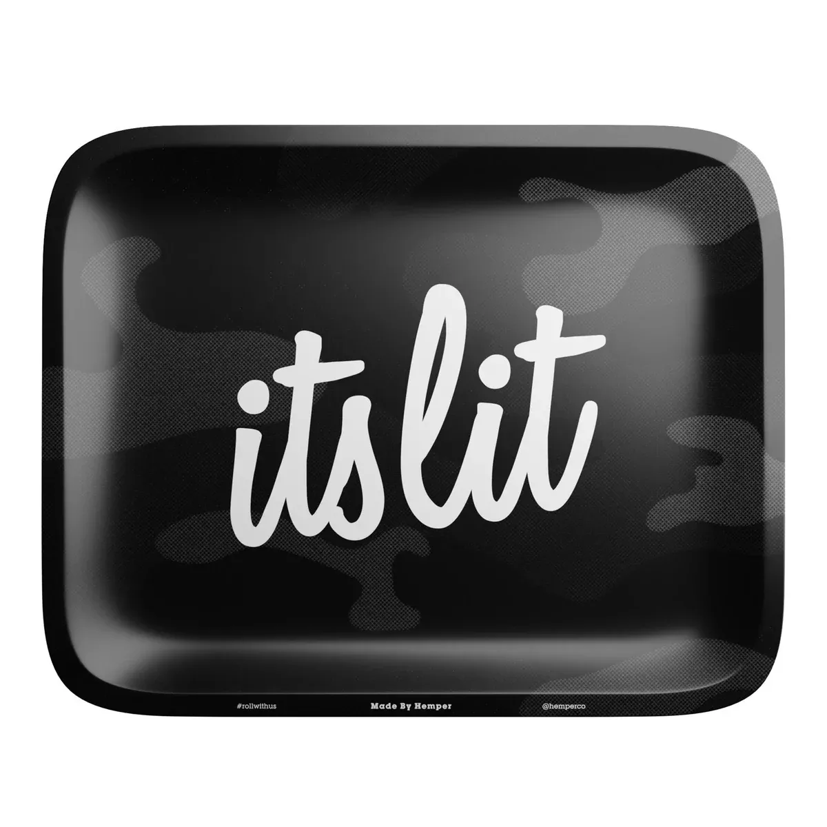 HEMPER- It's Lit Black Camouflage Rolling Tray