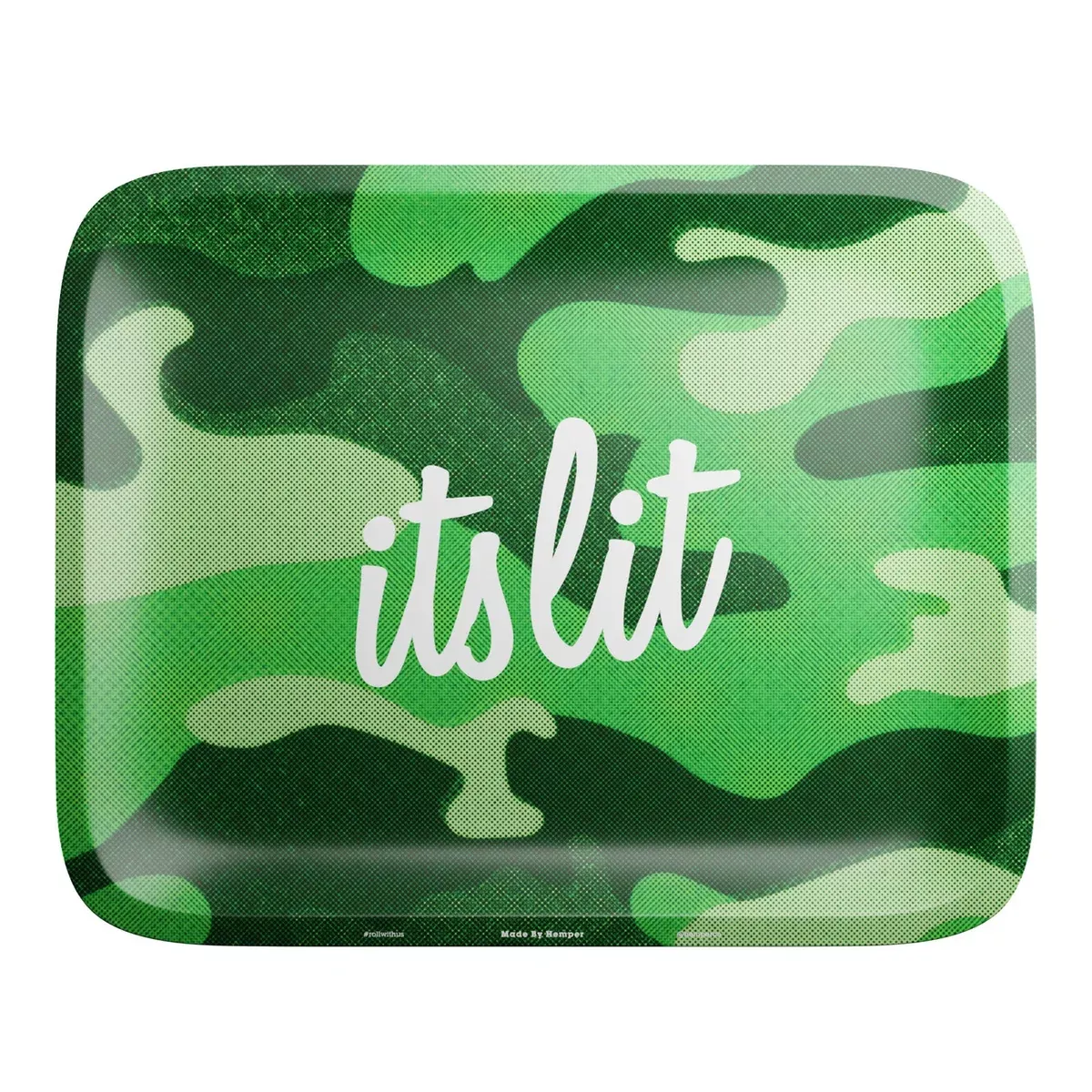 HEMPER- It's Lit Light Green Camo Rolling Tray