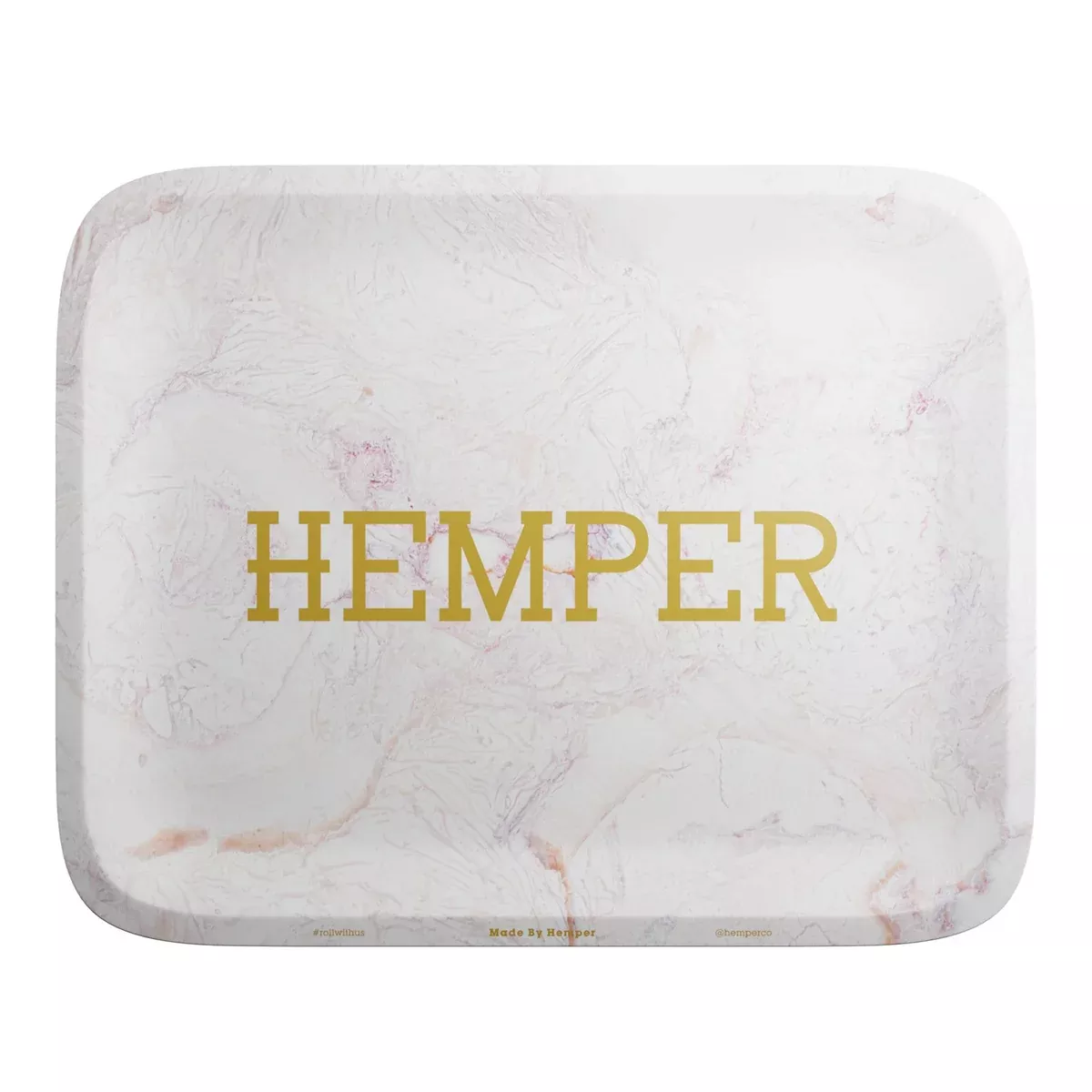HEMPER- Luxe Marble Pink/White Rolling Tray