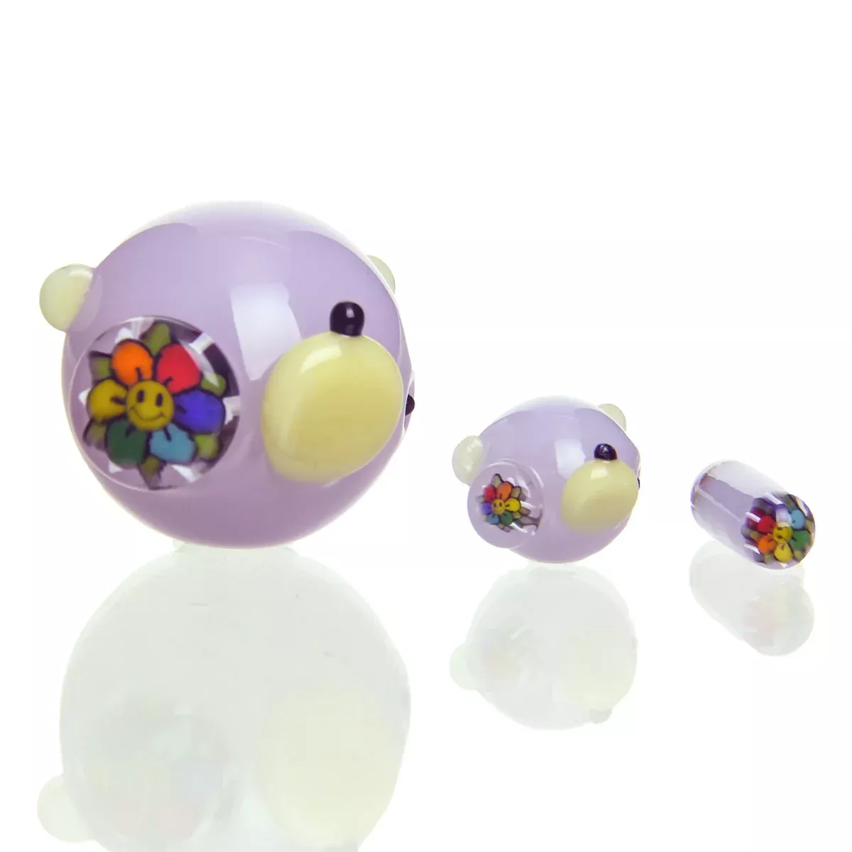 Hendy Glass - Teddy Slurper Marble Set - Cotton Candy