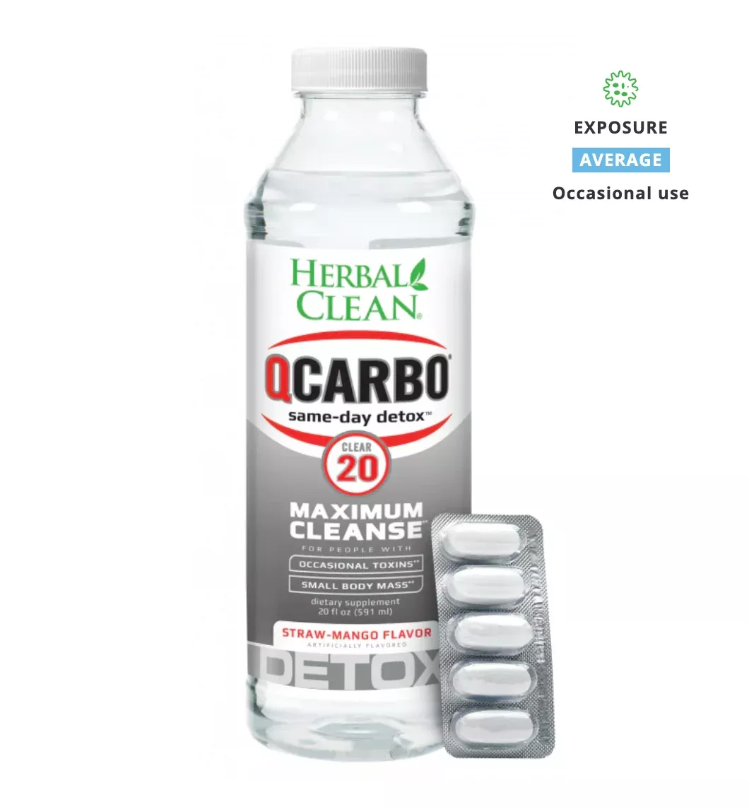 Herbal Clean QCarbo 20 oz Clear Maximum Cleanse