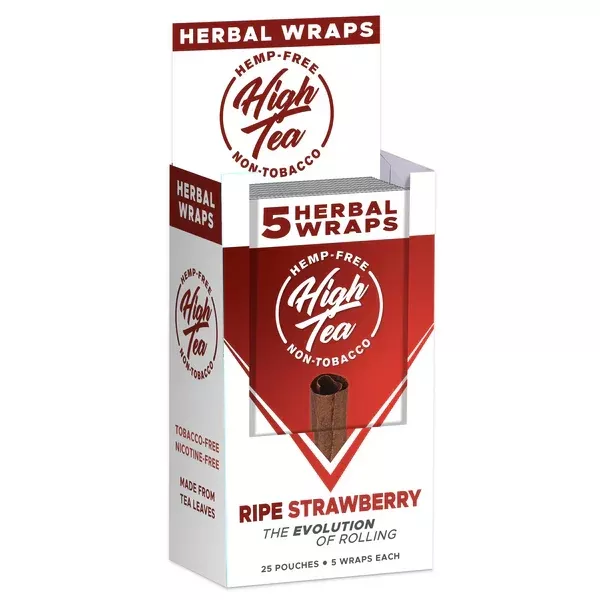 High Tea Hemp-Free Herbal Wraps - 25 Count Display