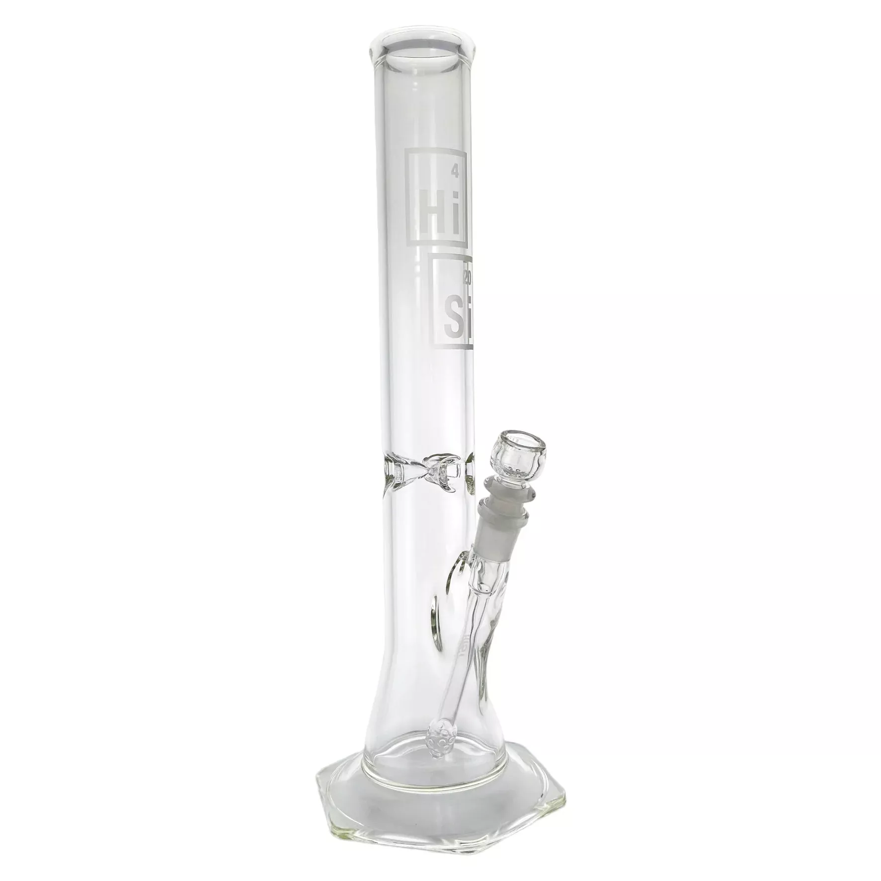 HiSi Glass Straight Tube Bong