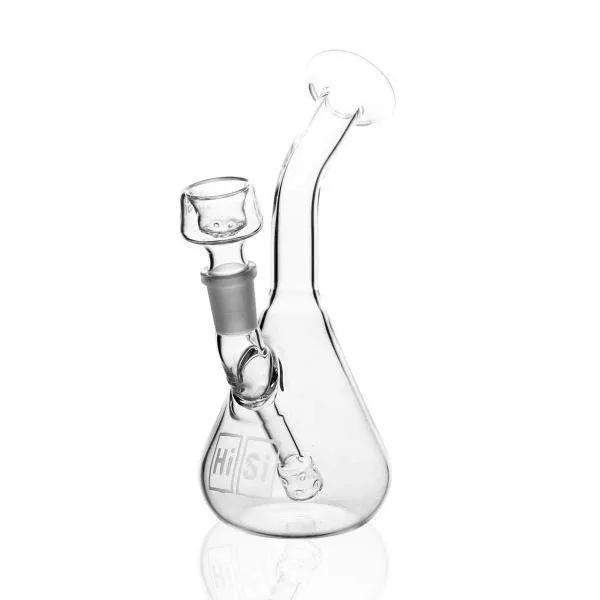 HiSi Mini Beaker – 6” Bent Neck Glass Rig for Smooth Hits