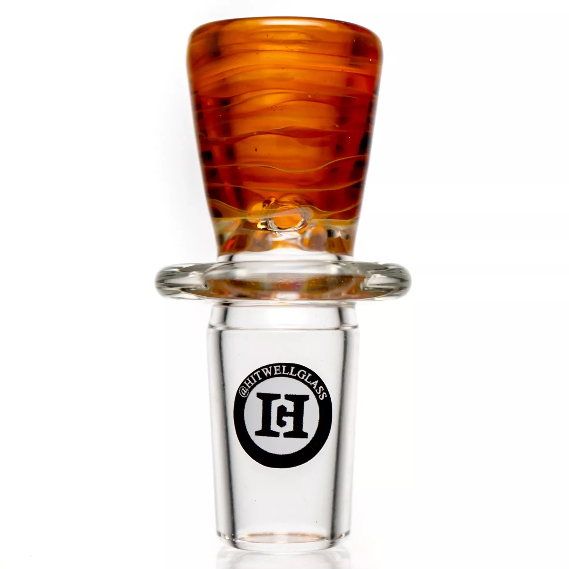 Hitwell Glass - Martini Slide - 3 Hole - 18mm - Amber