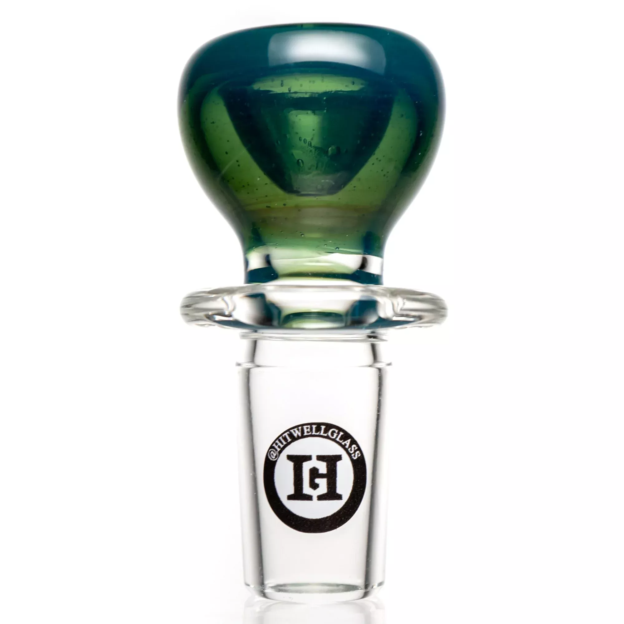 Hitwell Glass - Push Bowl Slide - 18mm - Blue Green