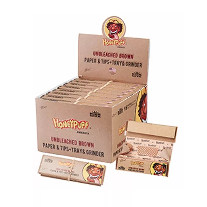 Honey Puff Unbleached Brown King Size Rolling Kit