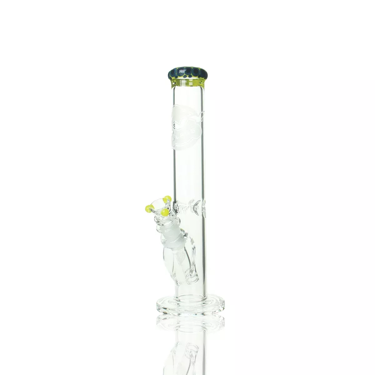 HVY Glass - 11" Mini Straight With Color Lip - Yellow