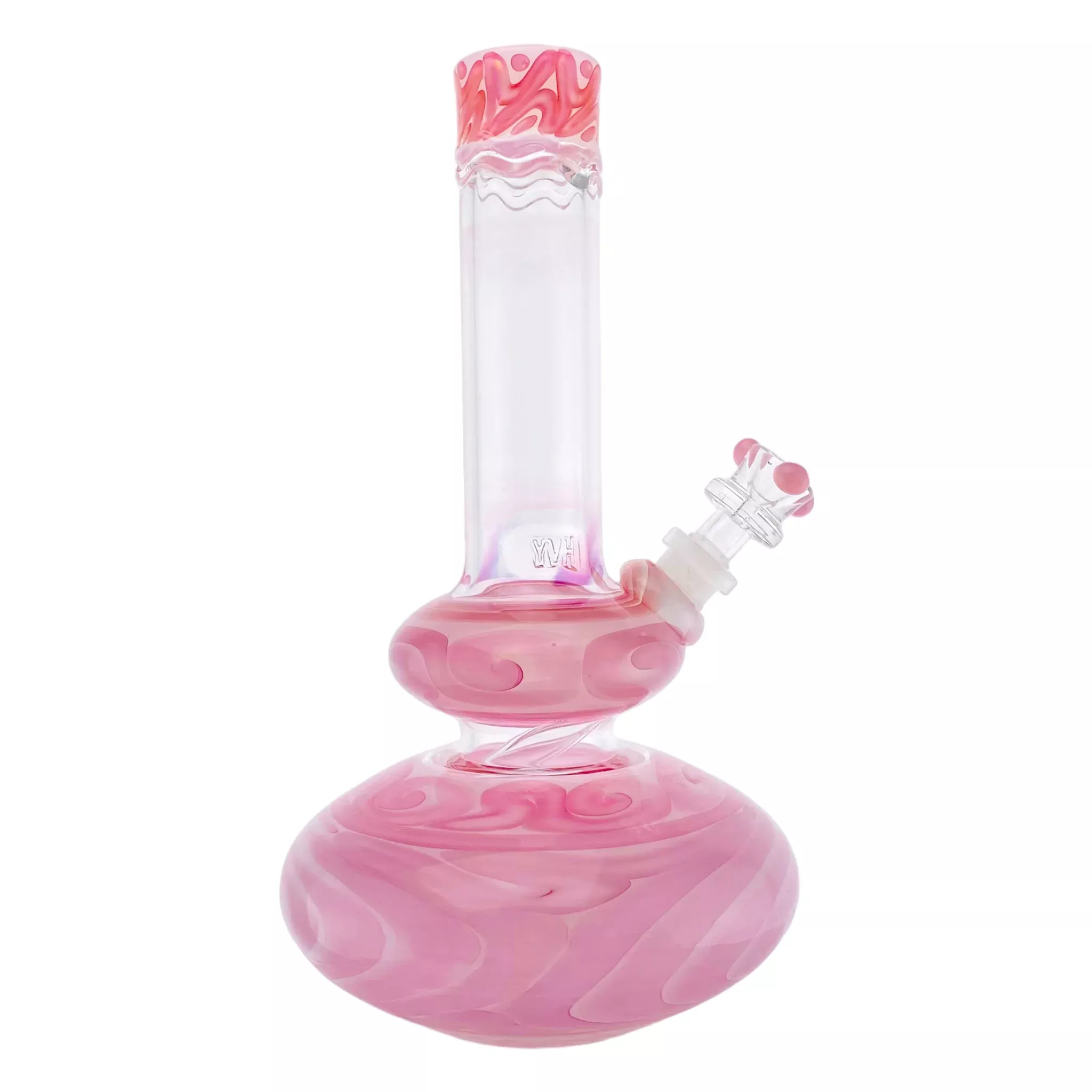 HVY Glass - Pink Double Bubble Glass Bong
