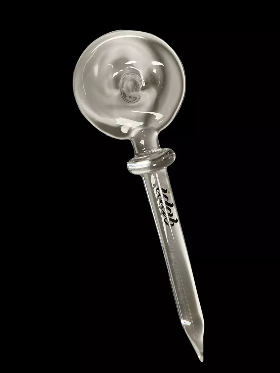 iDab Glass Flat Directional Cap & Dabber Combo | Dual-Function Dab Tool for Precise Concentrate Handling