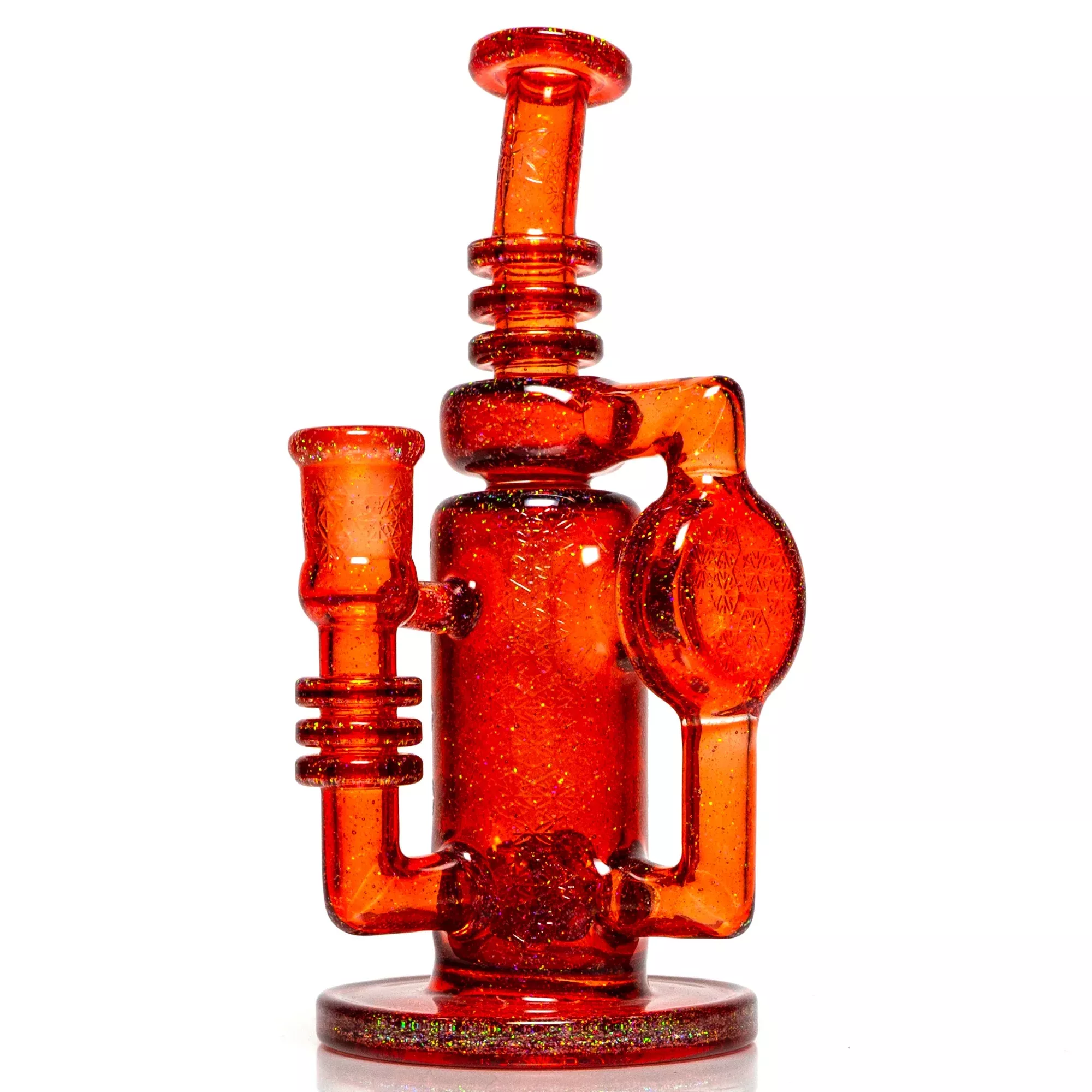 Ill Glass - Custom 50 Watt Cycler - Red Dragon & Crushed Opal Polished