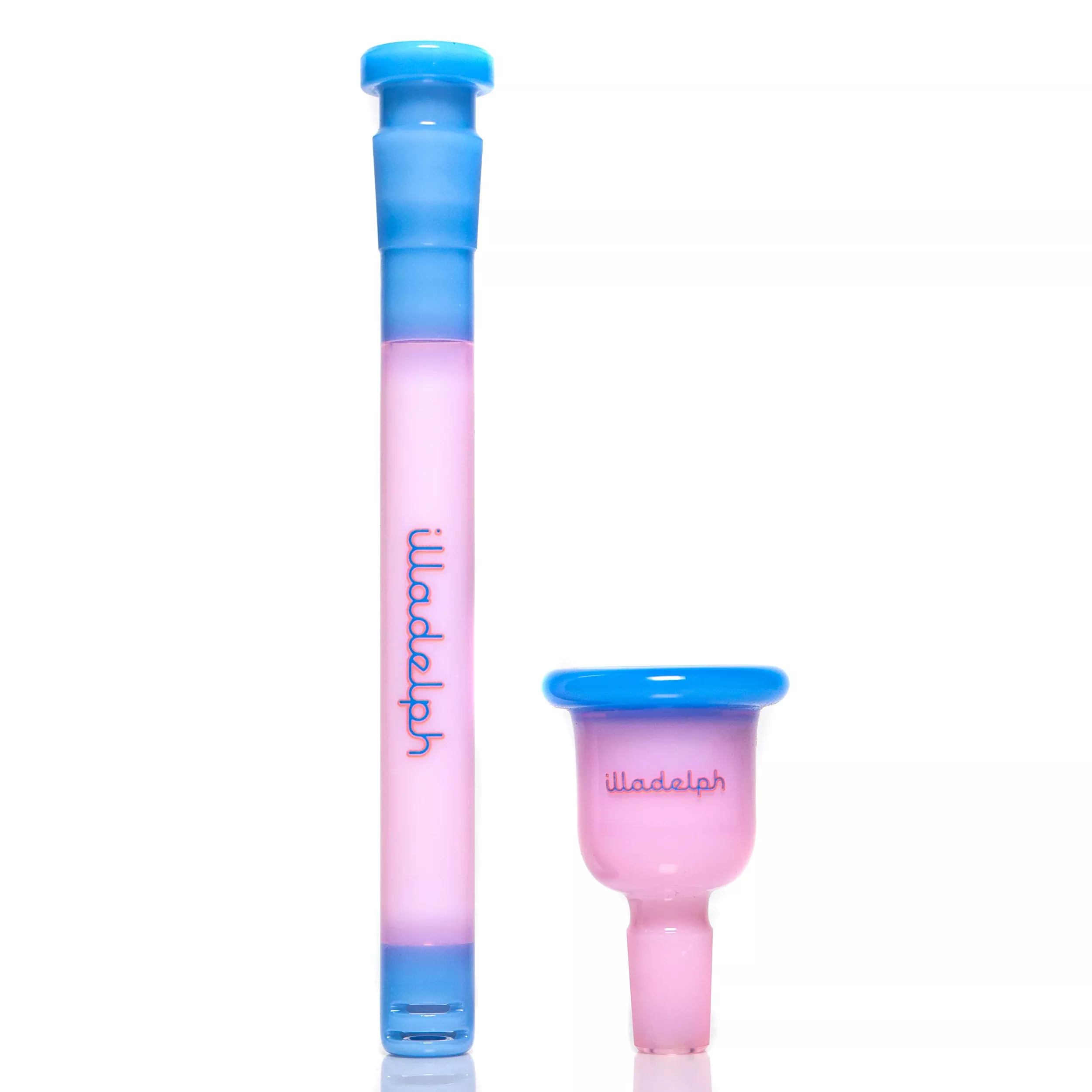 Illadelph - Encalmo Downstem & Slide Set - Milky Pink & Milky Blue