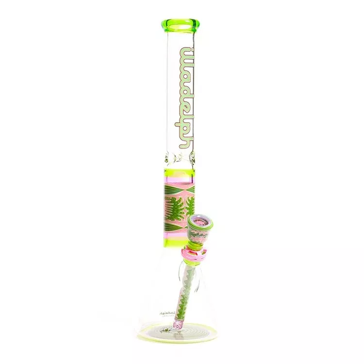 Illadelph Glass - Worked Medium Beaker - Watermelon
