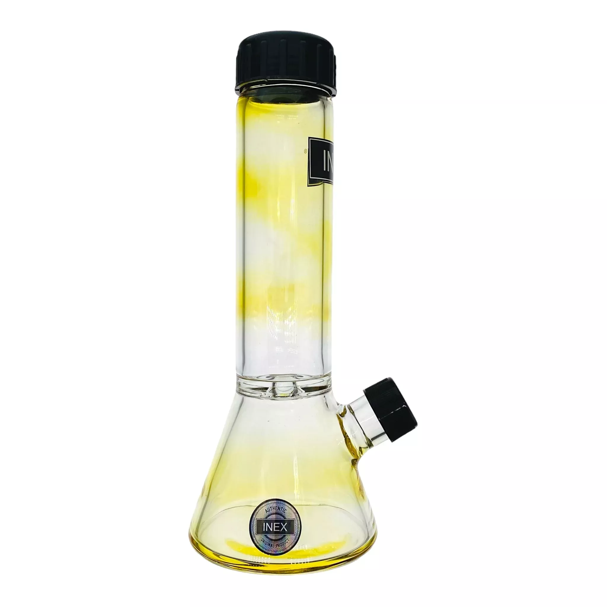 Inex Glass - Color Changing Fuming Beaker Glass Bong With Screw Caps