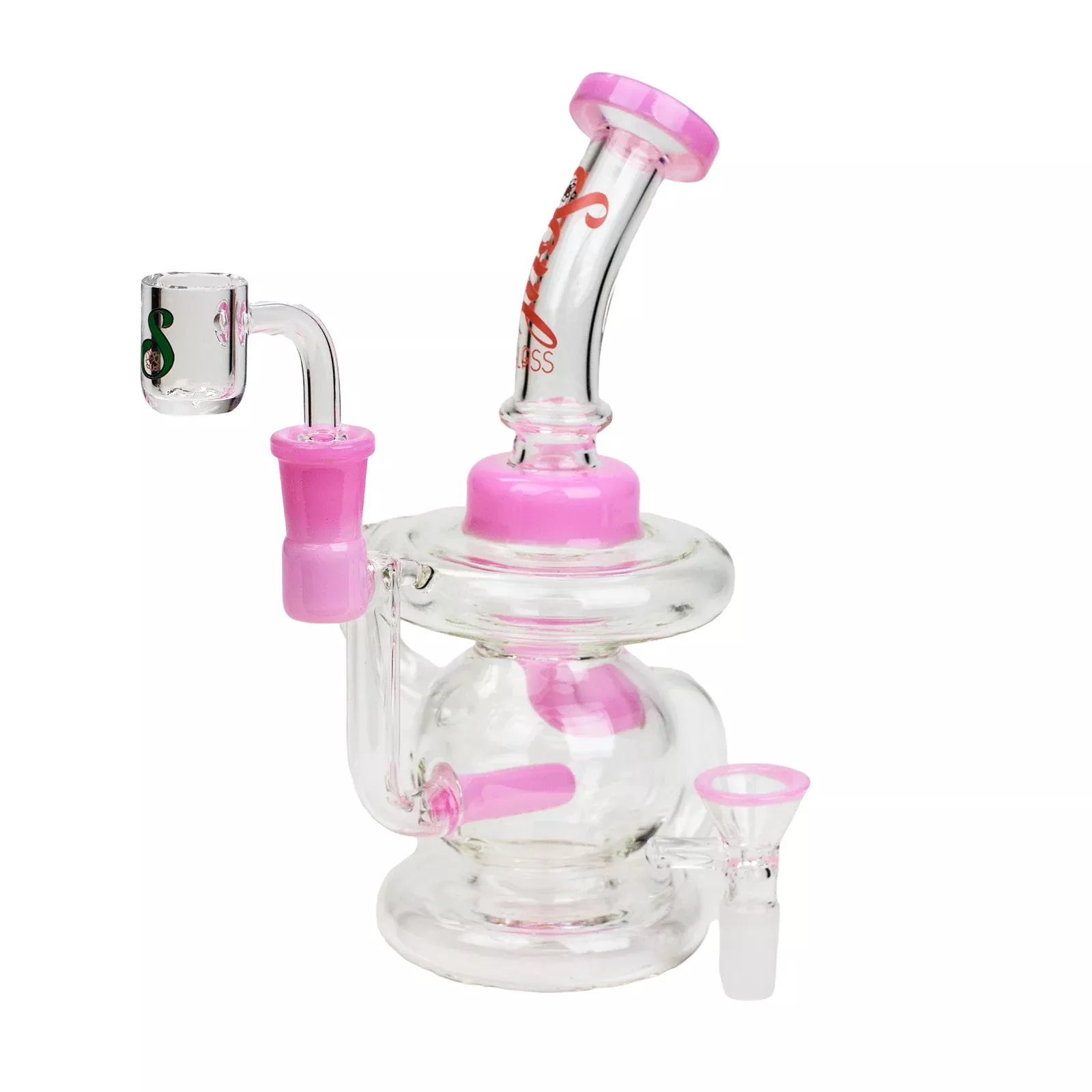Inline Diffuser Recycler Bong Dab Rig Combo