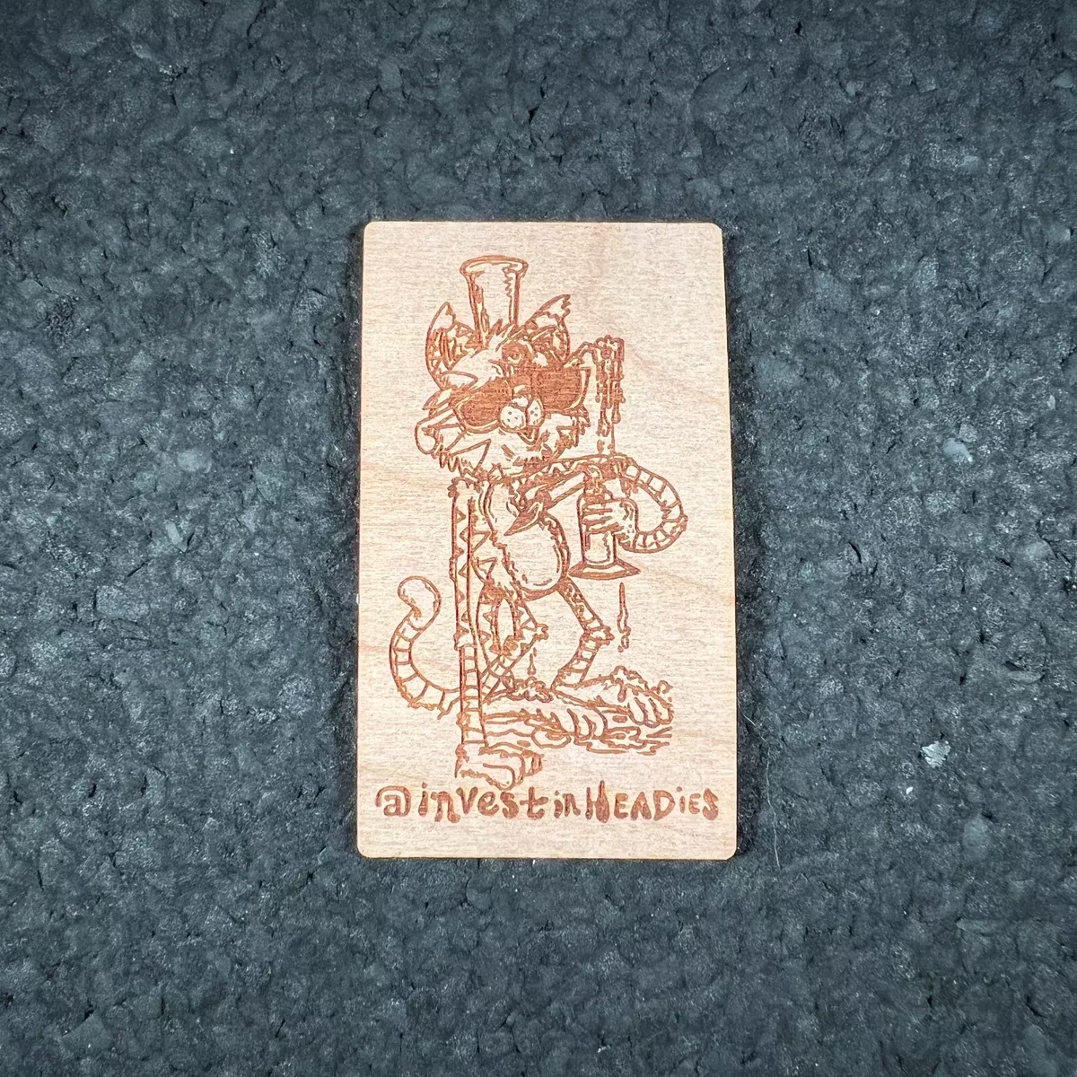 Invest In Headies - Drippy Cat Wooden Pelican Sticker