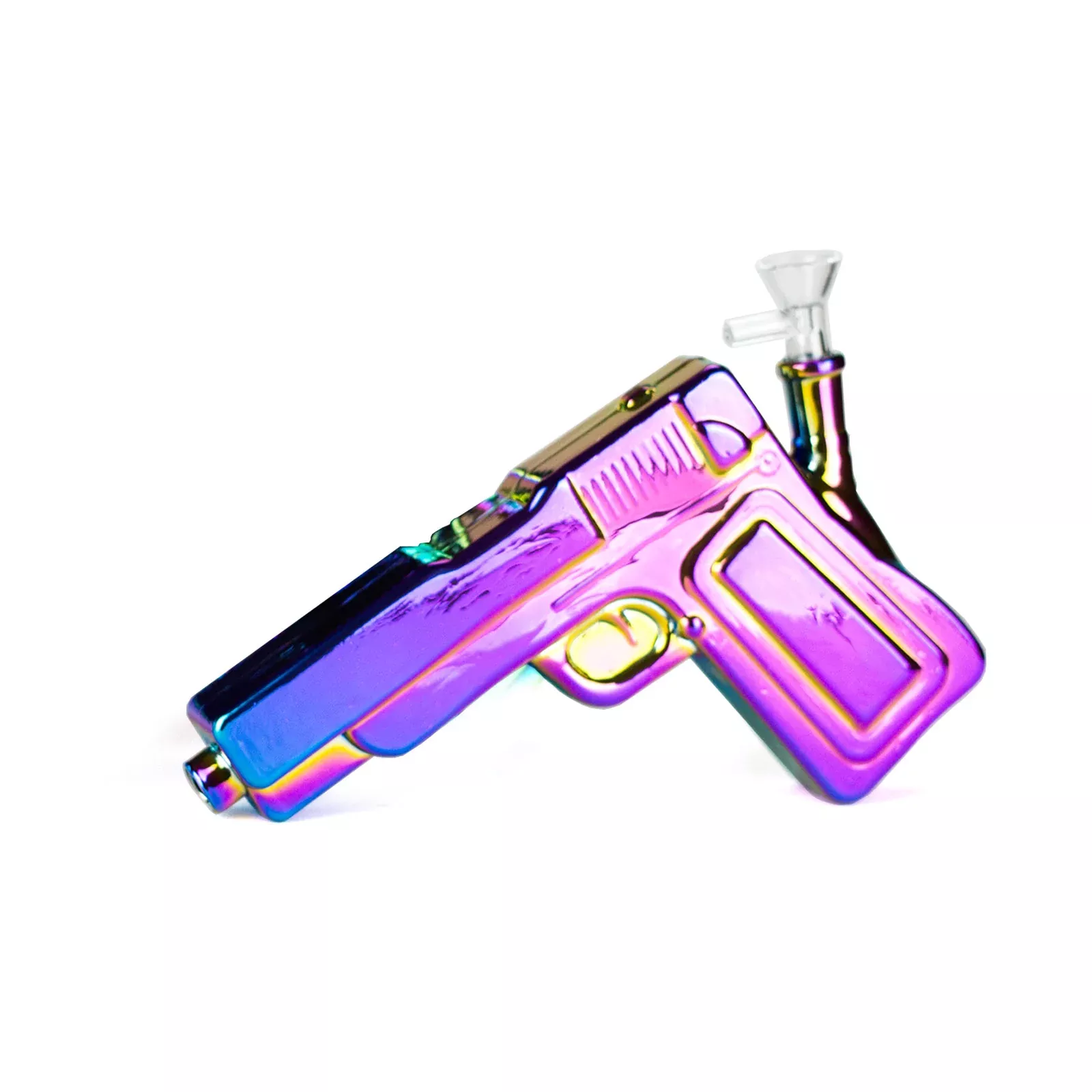 Iridescent Pistol Bong 8.5"