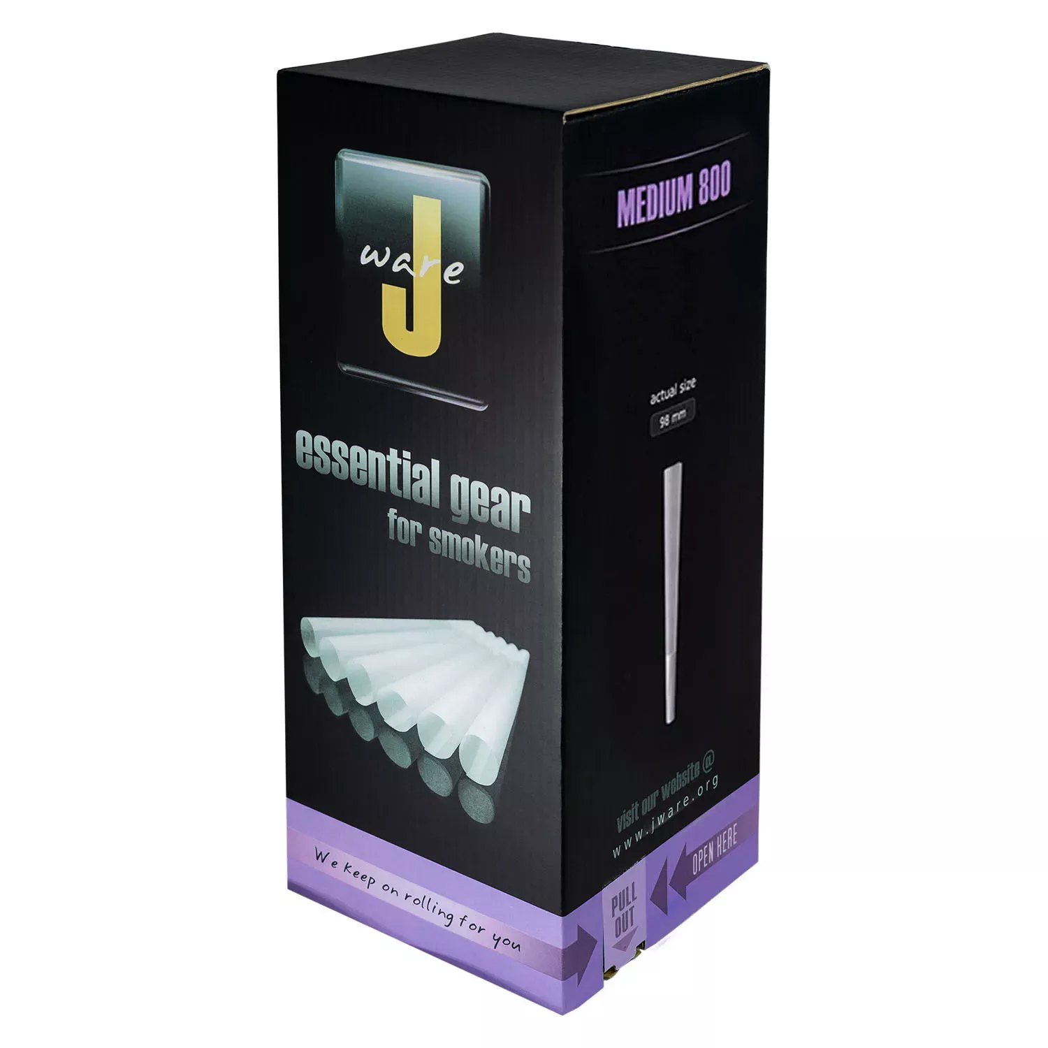 J Ware 98mm Medium Bulk Cones 800ct