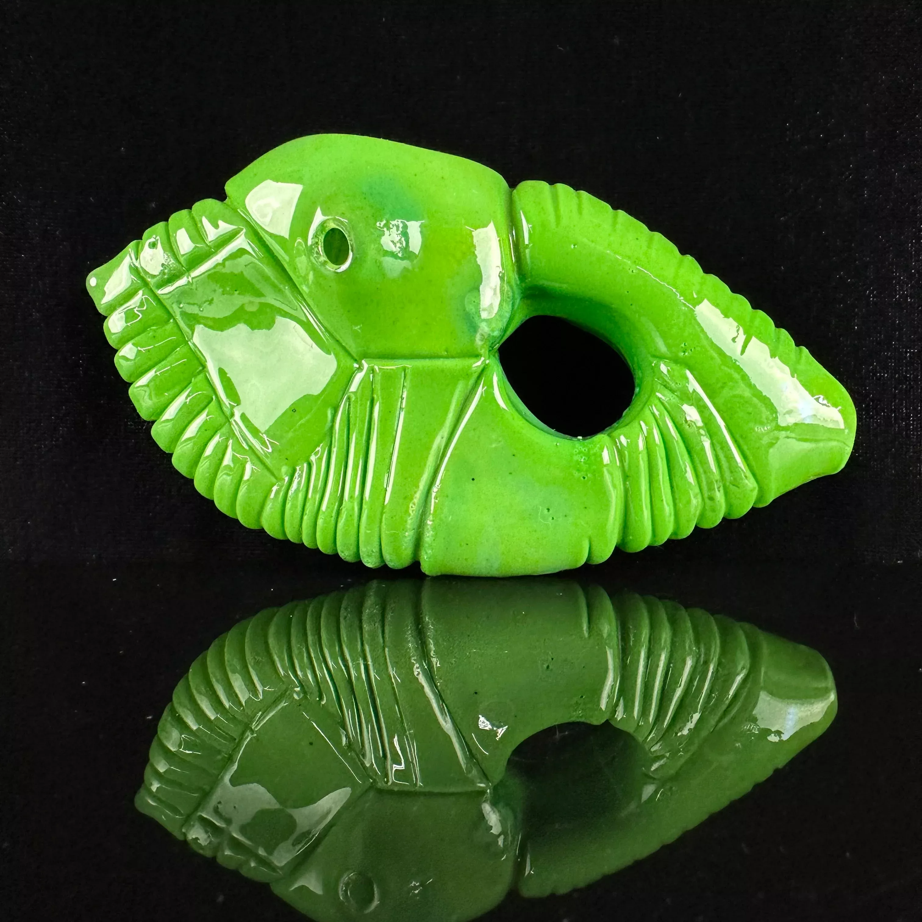 "Jade" Artifact Handpipe by Shaggy